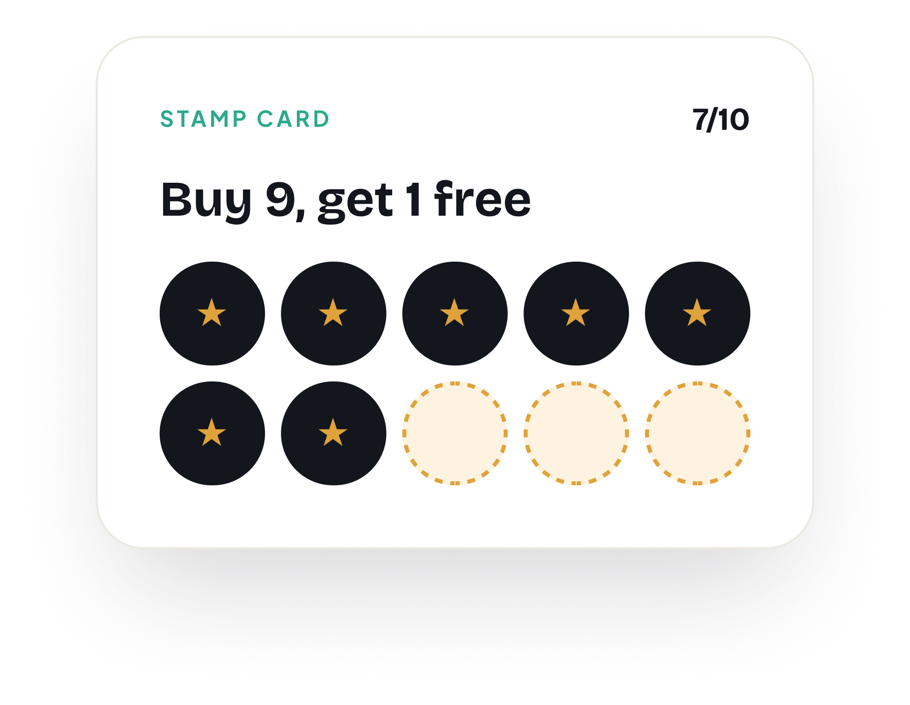 Rewardo digital stamp card preview